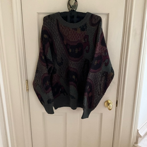 NM Colorful, Textured Men’s Sweater by International Passport-L/New Condition - Picture 7 of 8